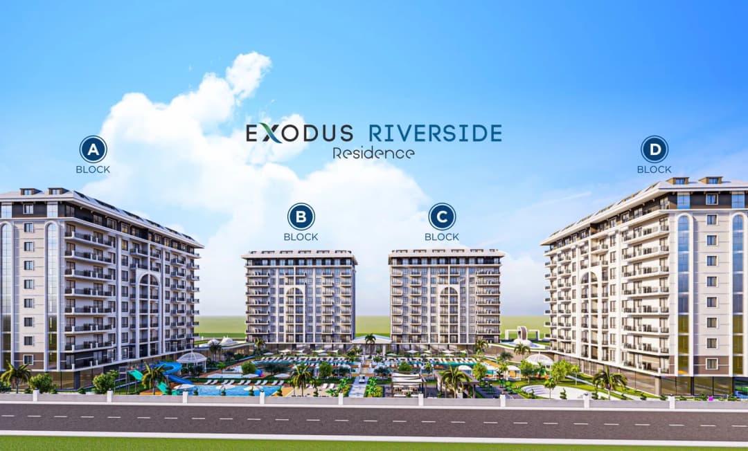 Alanya Demirtaş Exodus Rıversıde Satılık 1+1 Ve 2+1 Daireler | Havuzlu, Spa Ve Aquaparklı Rezidans