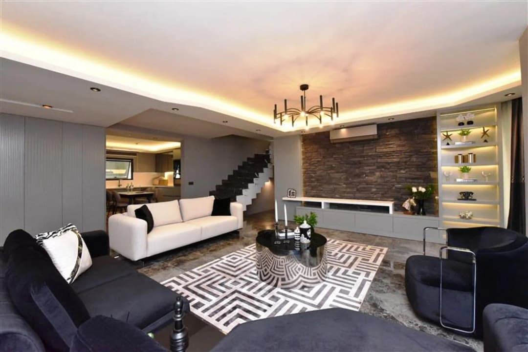 Alanya Kargıcak'ta Satılık 5+1 Lüks Tripleks Villa | Deniz Manzaralı, Havuzlu Ve Full Eşyalı