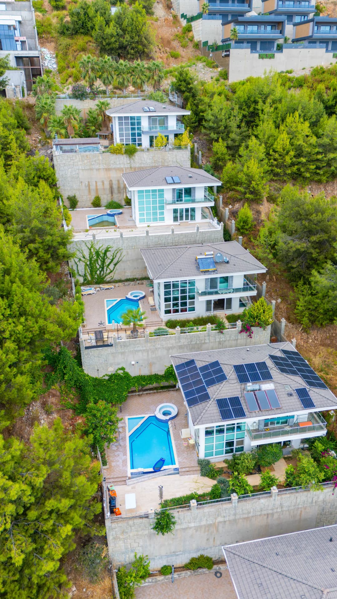 Alanya Tepe Whıte Vıllas’ta Satılık Lüks, Özel Havuzlu Ve Panoramik Deniz Manzaralı Müstakil 4+1 Villa