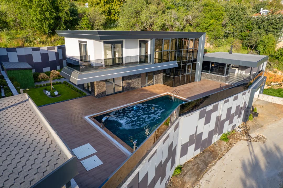 Alanya Kestel Yaylalı 4+1 Lüks Villa | Full Deniz Ve Kale Manzarası, Özel Havuz, Vatandaşlığa Uygun