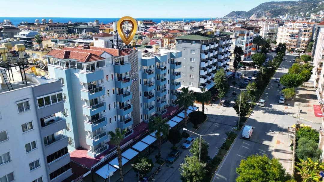 Alanya Merkez Denize 250 Metre Mesafede Havuzlu Vesta Cleopatra Residencede 2+1 Daire