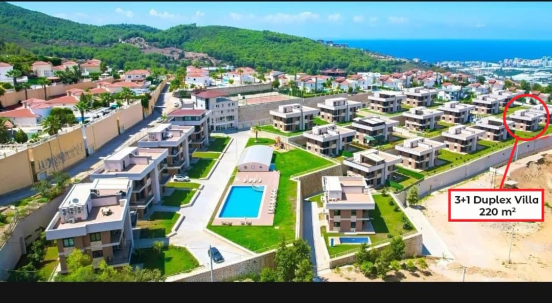 Alanya Kargıcak Satılık Lüks 3+1 İkiz Villa | Eşyalı | Avokado Village