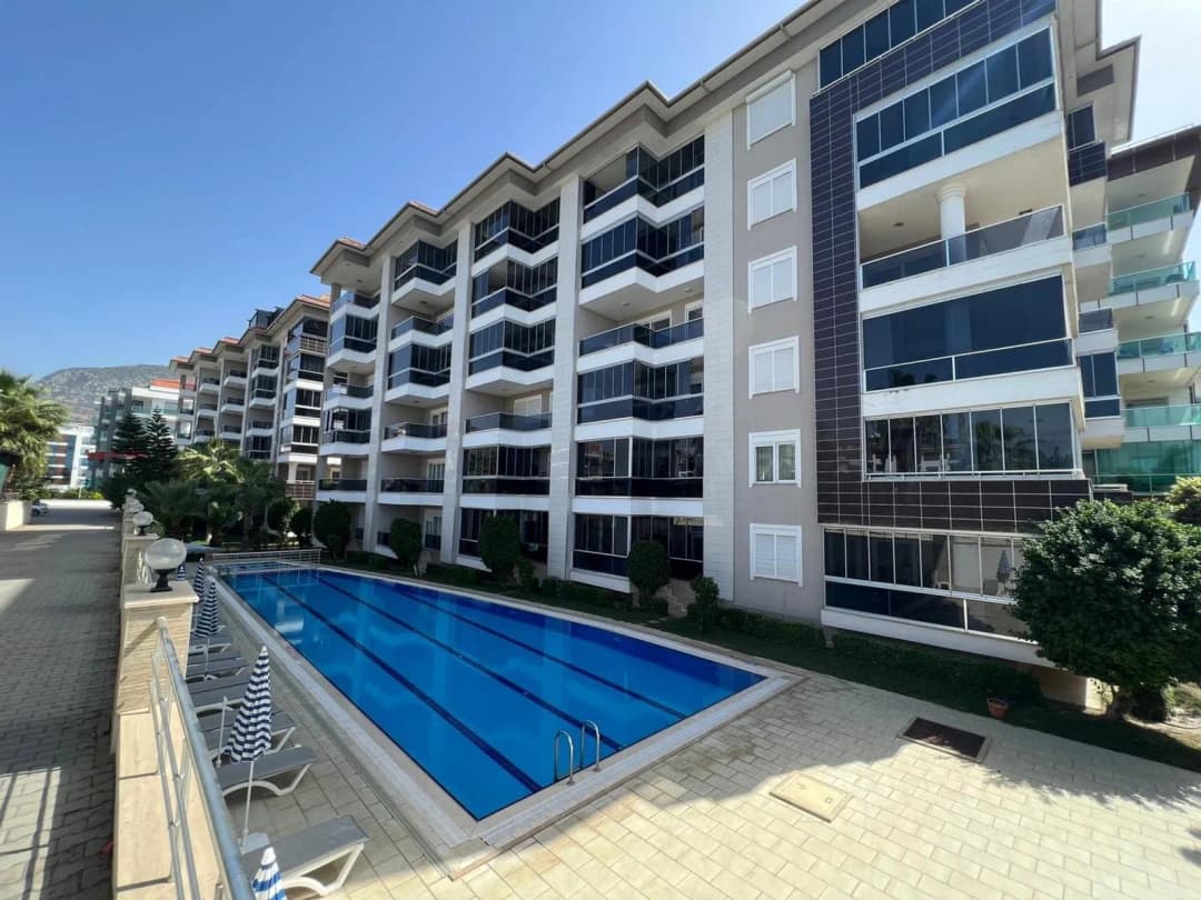 Alanya Kestel Panaroma Beach Residence Satılık 1+1 Deniz Manzaralı Full Eşyalı Daire | Denize Sıfır