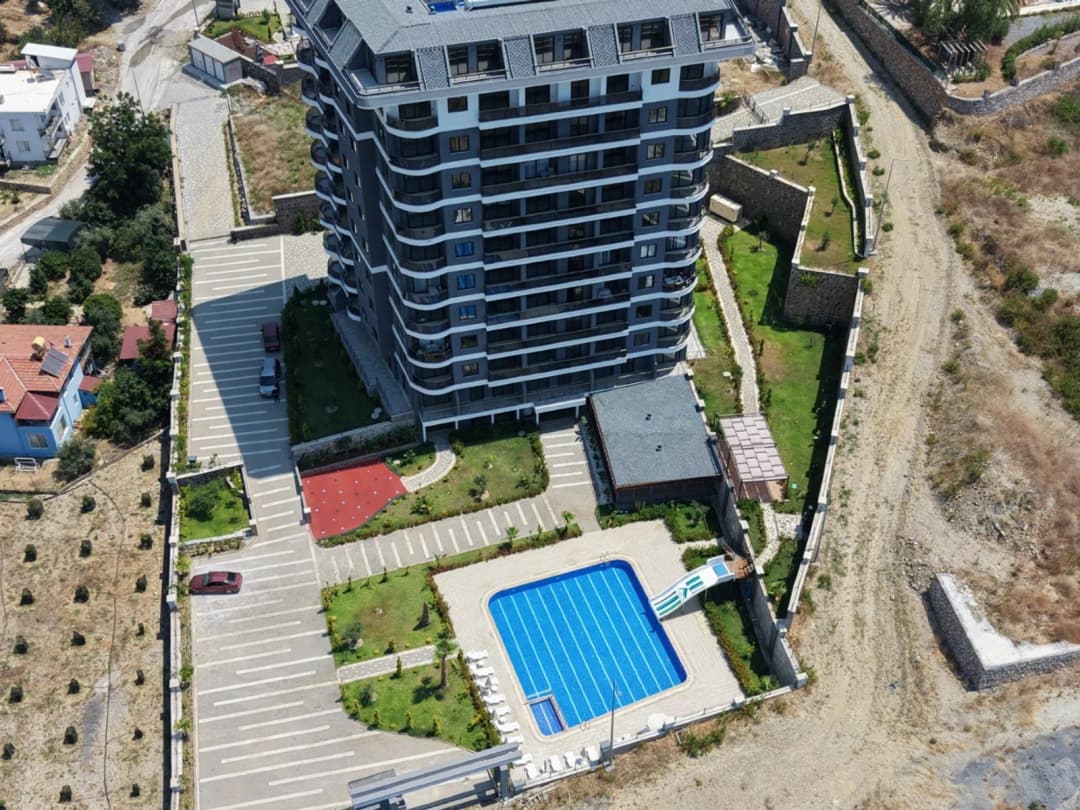 Alanya Demirtaş Shine Residence Satılık 1+1 Daire | 55 M² Havuz Manzaralı