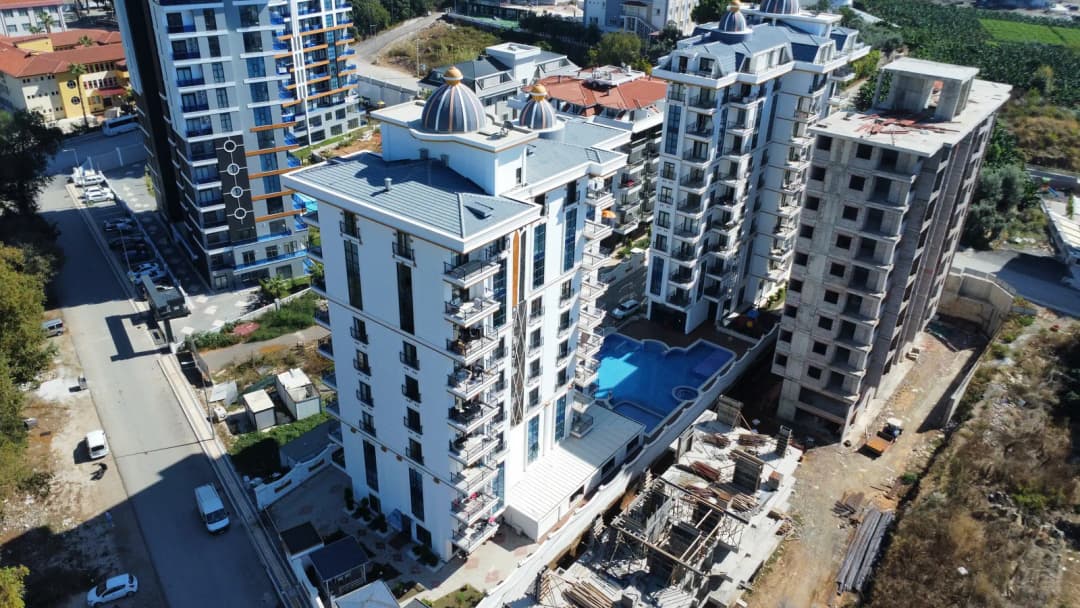 Alanya Mahmutlar Volantis Tower’da Modern Eşyalı 1+1 Kiralık Daire | 2. Kat, Denize 800 M | 450 € + Aidat